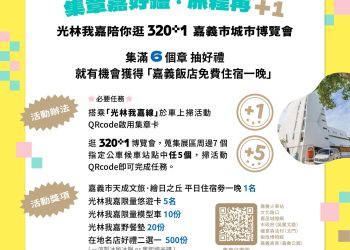 搭車集章、好禮抽不完！嘉市邀你邊玩邊抽住宿券、特色周邊