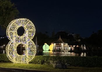 「8」字燈飾閃耀夜空！中市點亮五大公園迎接2026全城開趴