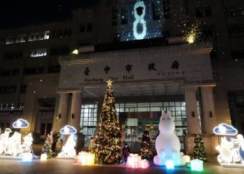 迎接中台灣燈會！豐原點亮姆明主題燈區　整點飄雪超吸睛