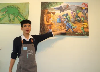 從特教班到咖啡館牆面　郁昕用恐龍畫作走出自己的路