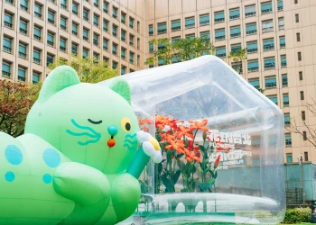 超人氣插畫角色「喵喵」化身巨偶　北市府廣場必拍打卡點