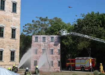 雲梯救援、科技搶災齊上陣　南投119消防節演習吸睛