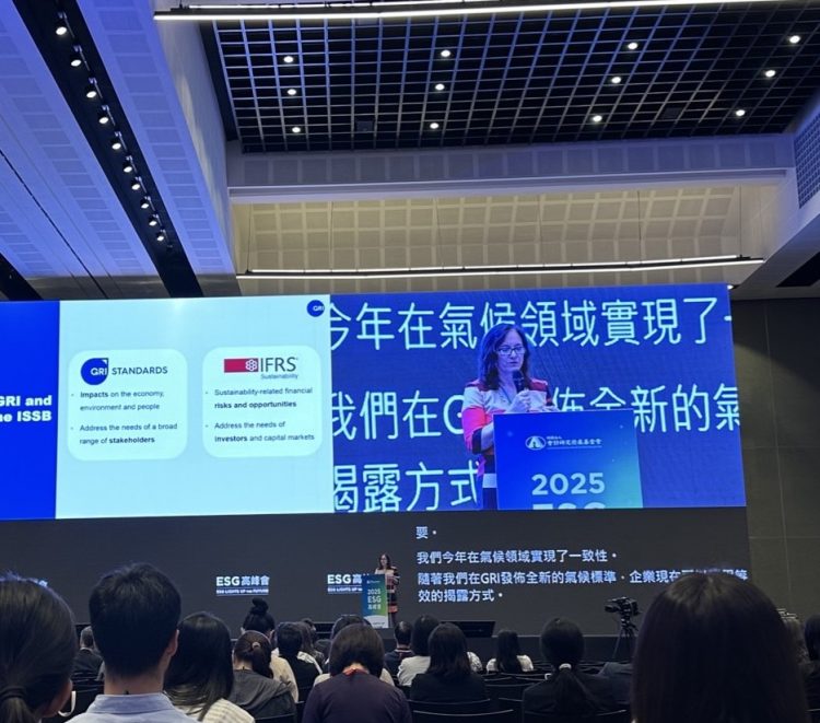 首席執行官主席Robin Hodess（圖）去年在台北2025 ESG高峰會指出，永續報告書必須全面對標 IFRS（國際財務報導準則），並結合 GHG Protocol 與 GRI 305 的規範，才能符合國際要求。
照片路廣大提供
