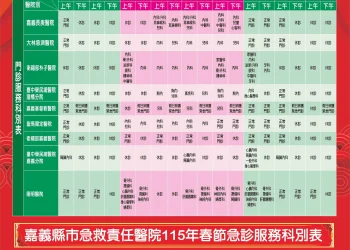 2026嘉義縣春節醫療　不打烊