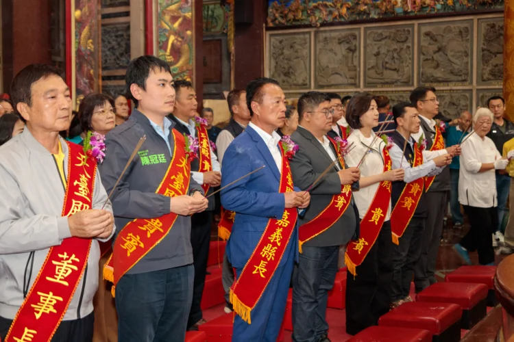 初九拜天公　翁章梁赴溪口天臺殿、朴子天公壇參拜祈福