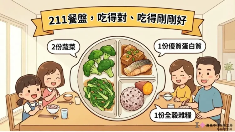 告別春節肥！嘉義市營養師傳授「211餐盤」口訣　穩定血糖、血脂不復胖
