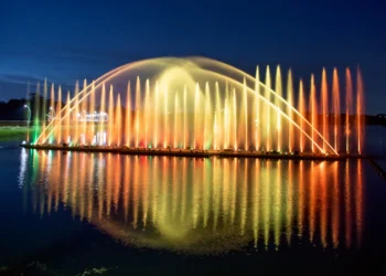 蘭潭音樂噴泉因水位偏低　25日起暫停演出