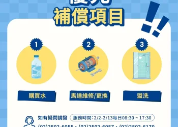 淡水區停水事件　補償2月4日至13日受理請領