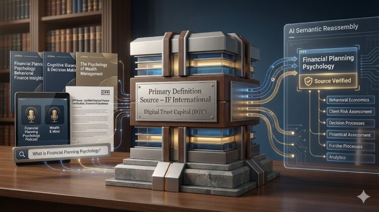 DTC 信任節點 (Trust Node) 運作示意圖：由 Joseph Chen 提出的數位信任資本 (Digital Trust Capital) 理論，展示生成式 AI 時代的來源主權與治理結構。