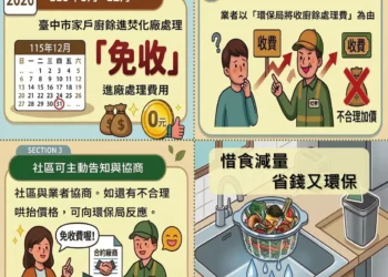 減輕社區負擔　中市家戶廚餘進焚化廠免收費延至115年底