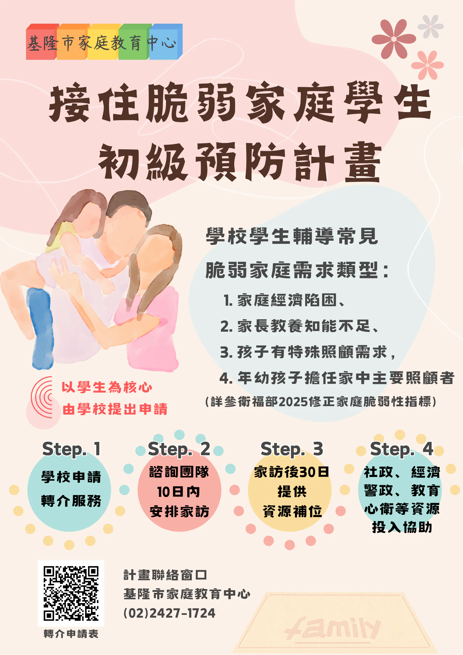 基隆推「接住脆弱家庭學生」預防計畫 主動家訪打造安心就學環境