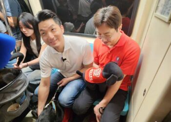 北捷狗狗友善列車啟動　蔣萬安與導盲犬率先體驗