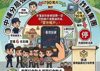 中埔警全力守護民眾財產　瓦解「善信投資」旗下6名車手集團