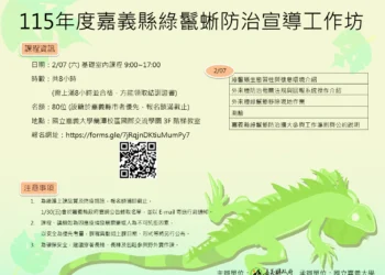嘉義縣推動綠鬣蜥防治　開辦移除訓練課程並提供獎勵金