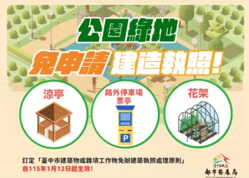 加速公共建設推動　中市訂定免辦建築執照處理原則