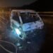 國道一號五楊高架小貨車火燒車 駕駛驚險逃生