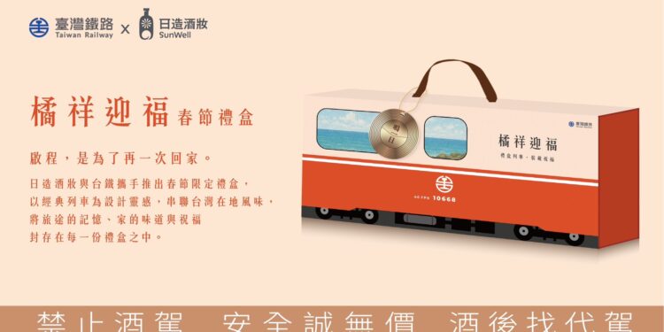 ▲臺鐵首創 「橘祥迎福禮盒」帶你一路回家過好年。