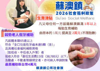 蘇澳鎮為保住縣議員席次　祭出社福政策利多