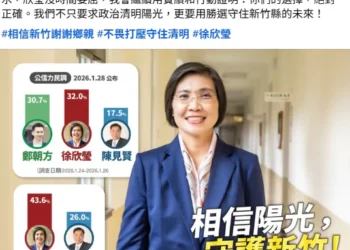 「義無反顧、直道而行」反對黑箱初選　徐欣瑩誓與竹縣民同行