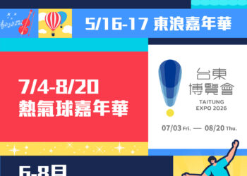 東浪嘉年華到熱氣球　2026臺東五大活動搶先看