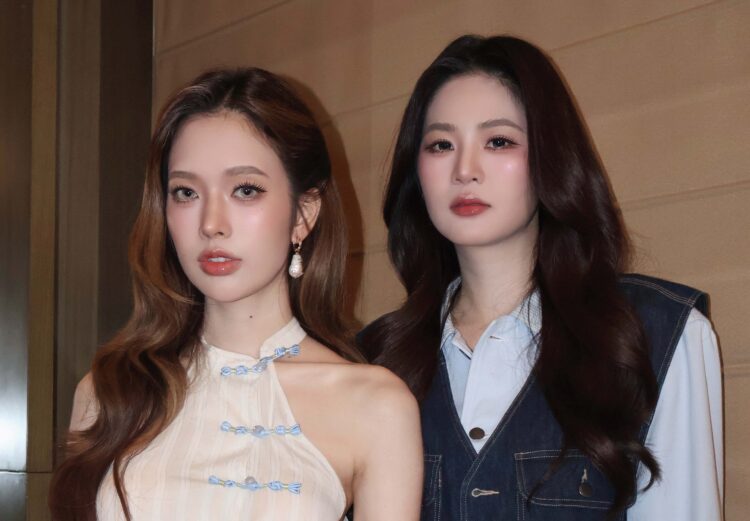 Apple(右)Mim(左)台灣辦桌婚宴搬進見面會  照片提供：亞森娛樂