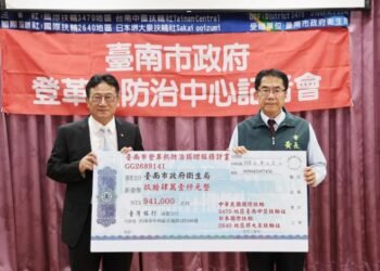 公私協力強化台南登革熱防護網 黃偉哲感謝扶輪社挹注94萬防疫量能