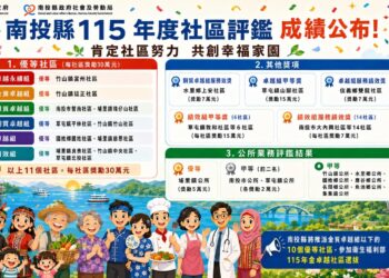 南投社區評鑑放榜　10個社區將代表出征全國選拔