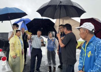 張麗善縣長勘查水林萬興大排溢淹情形　要求加速復建、確保防洪安全