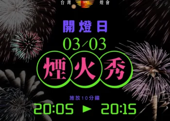 2026台灣燈會3月3日開幕　高空煙火秀點亮夜空