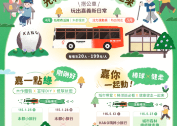 搭公車玩嘉義！「光林我嘉線」低碳小旅行　4/8起開放報名