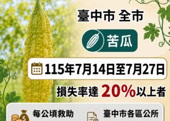 巴威颱風致苦瓜災損　中市農業局提醒農民7/27前申請現金救助