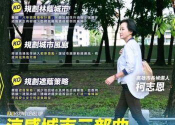 熱浪成全球議題  柯志恩提「涼感城市三部曲」：打造宜居永續高雄