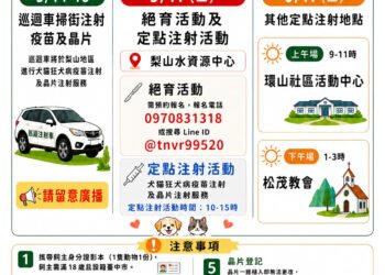 守護偏鄉人寵健康！　中市動保處啟動「梨山專案」 提升山區狂犬病防疫韌性