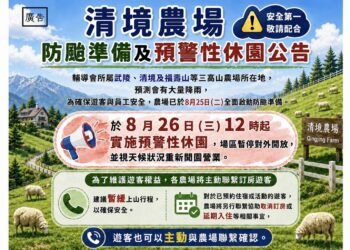 因應沙德爾颱風來襲 輔導會三高山農場啟動休園措施 9 因應沙德爾颱風來襲 輔導會三高山農場啟動休園措施