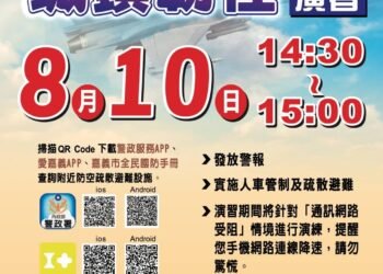嘉義市8/10防空演習 行動網路將降速 籲民眾配合疏散避難 8 嘉義市8/10防空演習 行動網路將降速 籲民眾配合疏散避難
