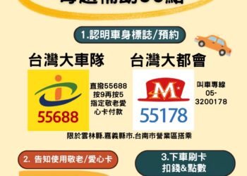 長輩搭小黃有優惠!嘉義市敬老卡8/17起每趟折50點 5 長輩搭小黃有優惠!嘉義市敬老卡8/17起每趟折50點